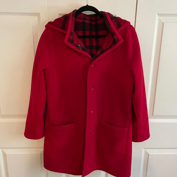 Susan Graver Weekend Reversible Polar Fleece Coat - Large - Picture 2 of 9